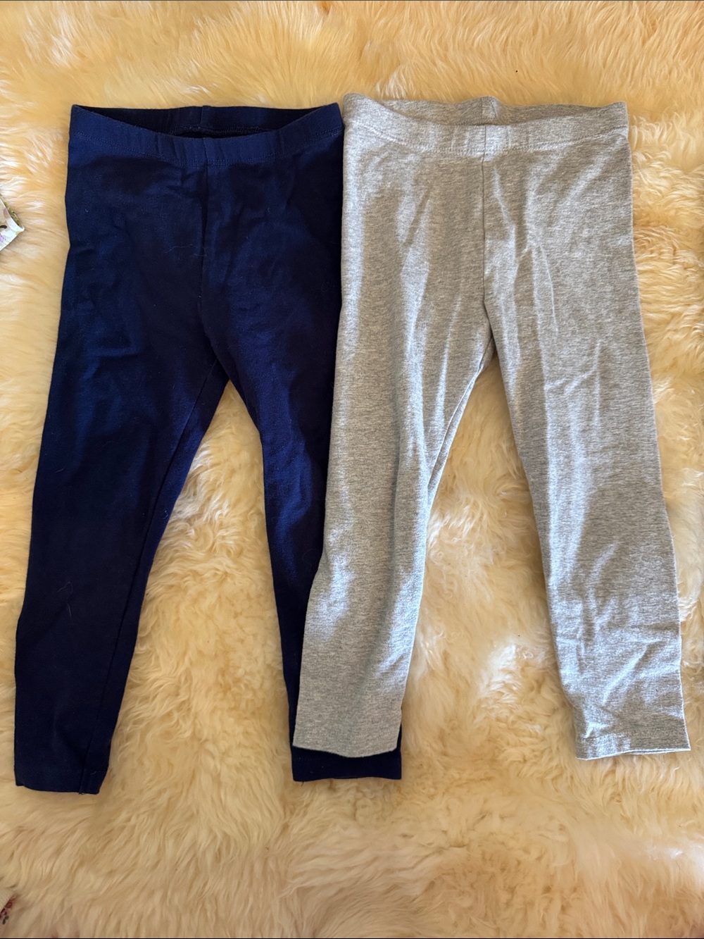 Cat & Jack Navy and Heather Gray Kids Leggings Duo